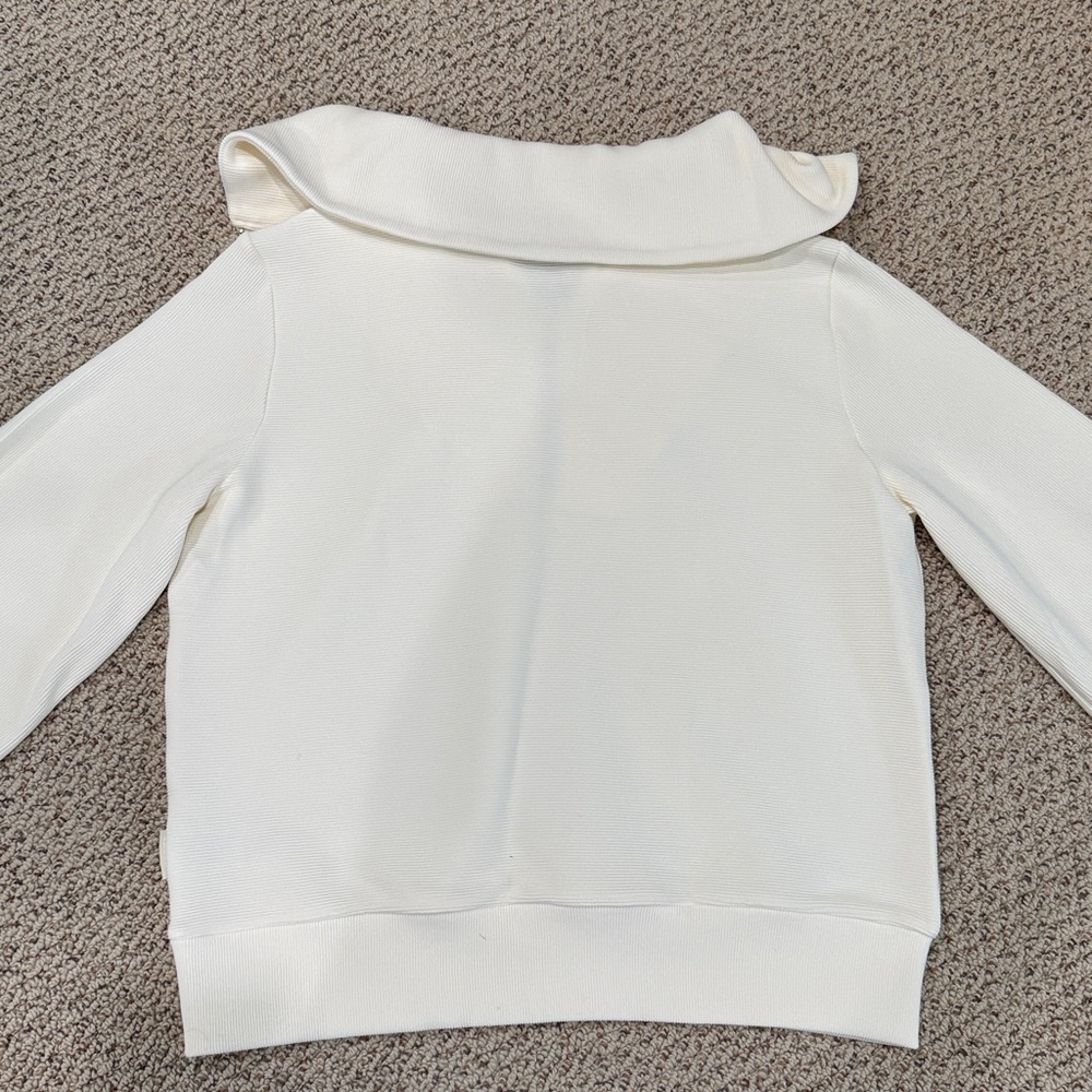 Varley Ivory Ribbed Half-Zip Top - Picture 4 of 5